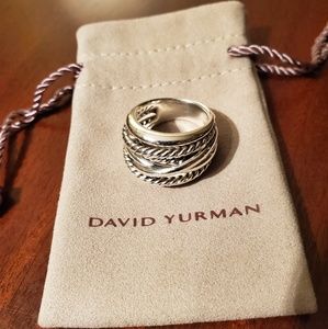 David Yurman Crossover Wide Ring, sz 8